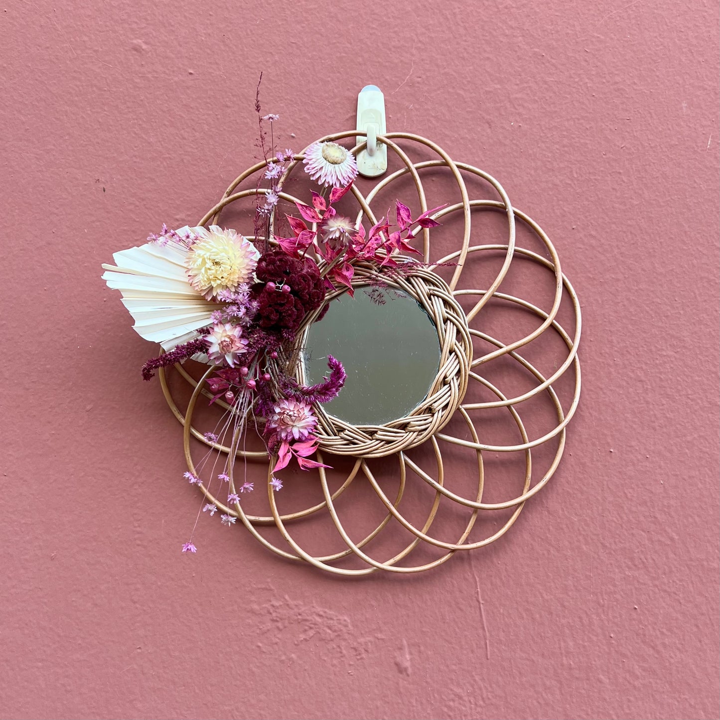 Pretty in Pink Mirror Wreath