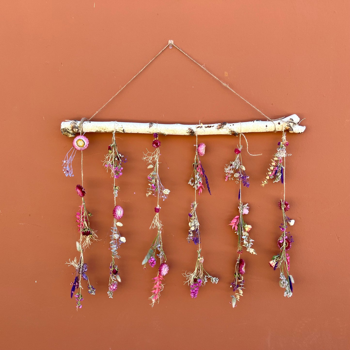 Custom Hanging Dried Flower Wall Piece - The English Garden
