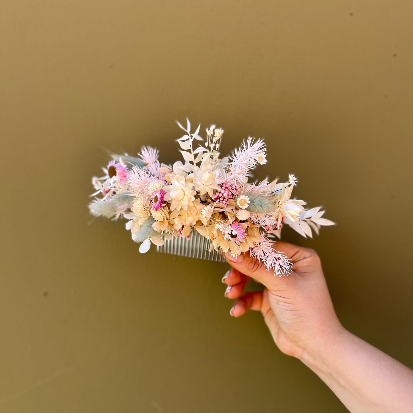 Dried Flower Hair Comb - The English Garden