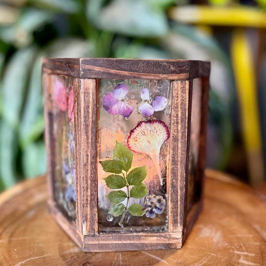 Handmade Botanical Candle Holder - The English Garden