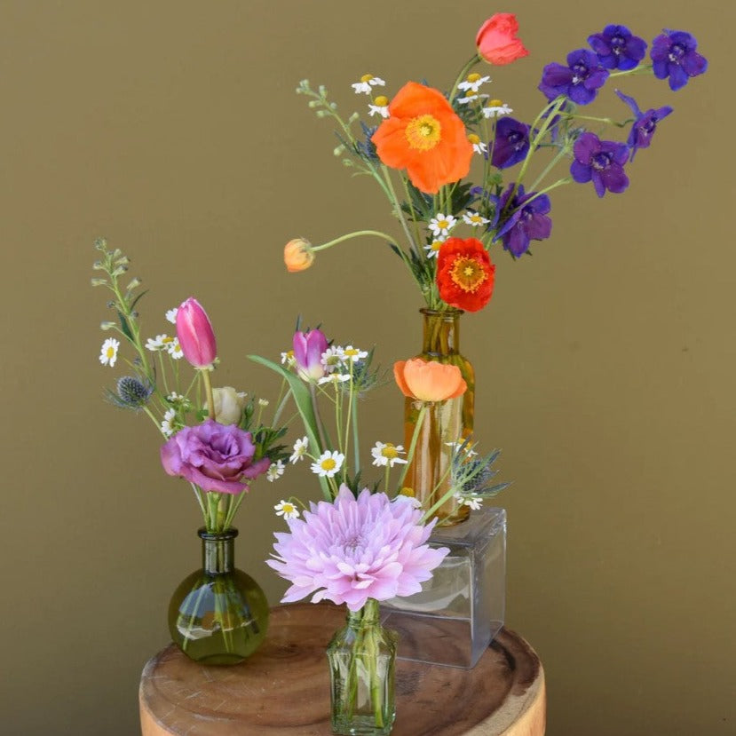 Colorful Flowers in a Bud Vase - The English Garden