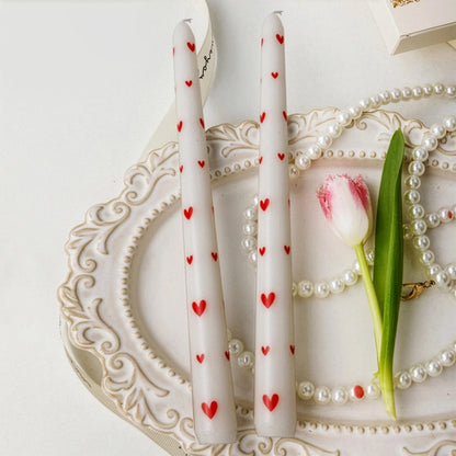 Heart Print Candle Set
