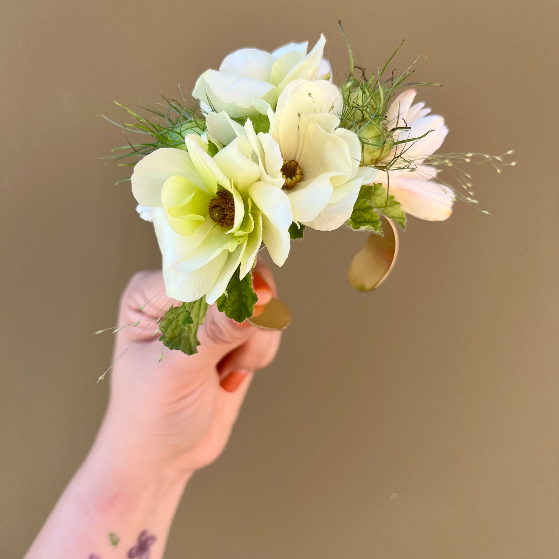 Gold Cuff Corsage | Ribbon Wrist Corsage | The English Garden Gold Cuff Corsage | Ribbon Wrist Corsage | The English Garden