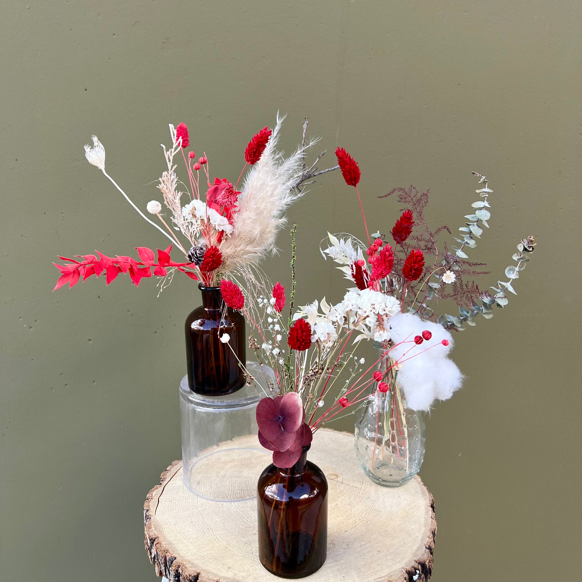 Dried Holiday Bud Vases - The English Garden
