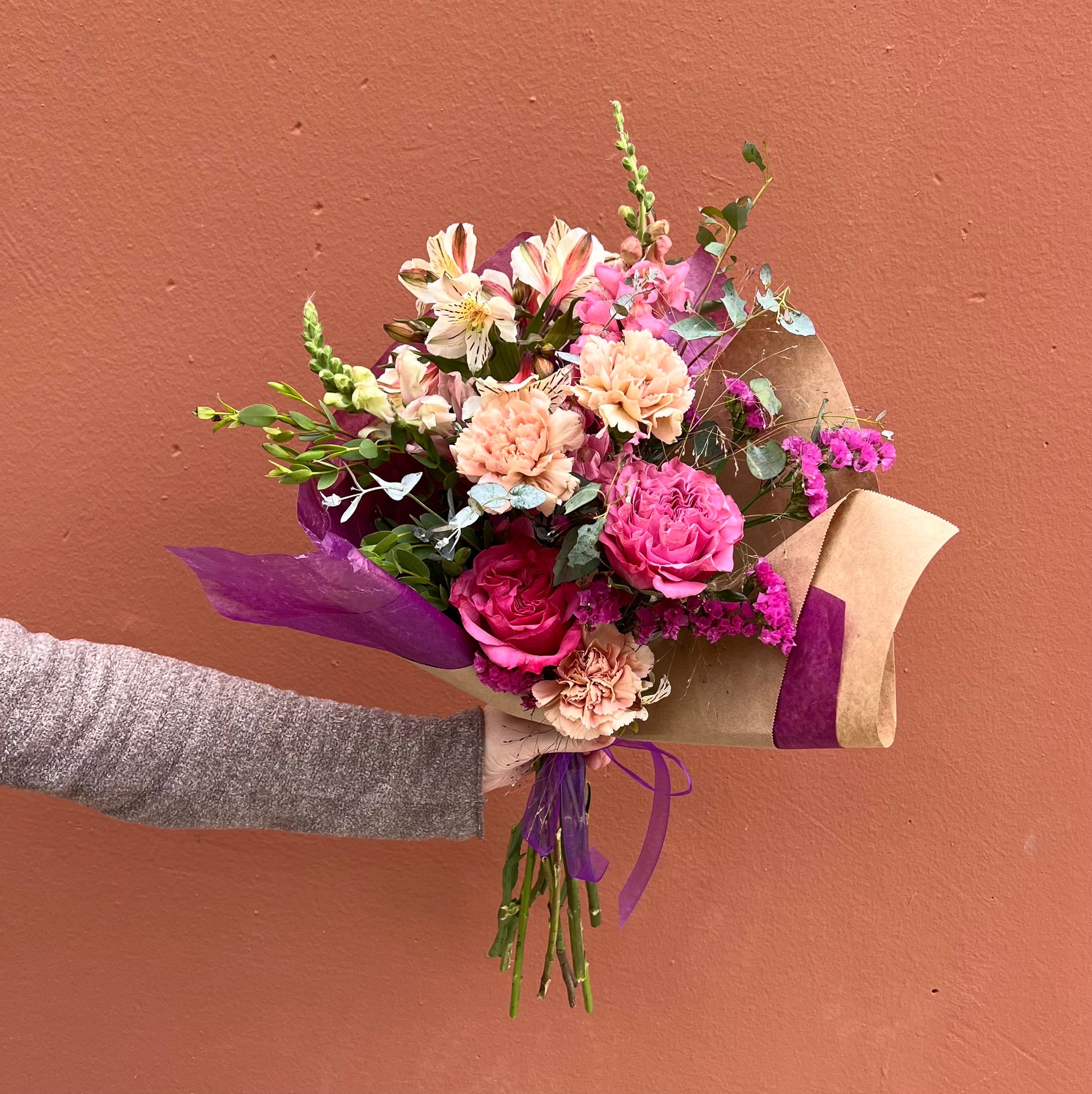 Valentine's Day Hand-Tied Bouquet - The English Garden